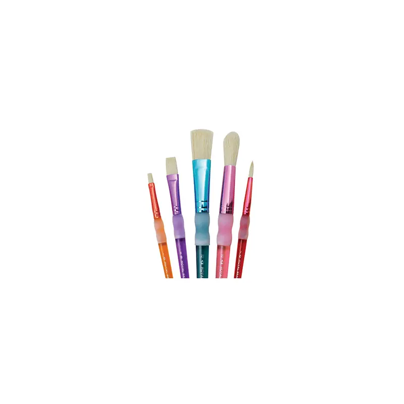 BK672 5pc Bristle Chubby Round And Flat Brush Set