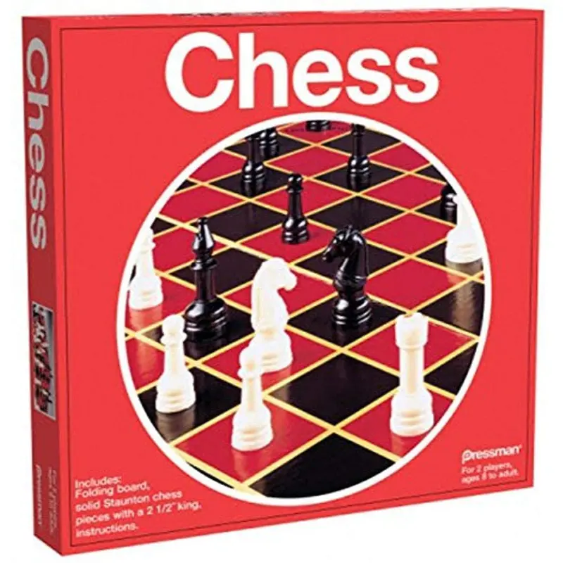Pressman Toy Chess in Box, Red