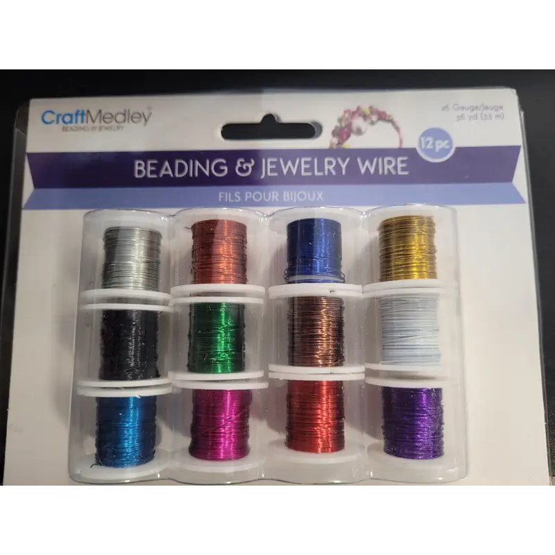 Jewelry Wire 26g - Metallic Colours - 12pc