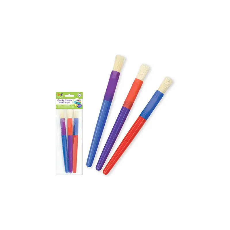 Krafty Kids Chunky Bristle Brushes - 3pc