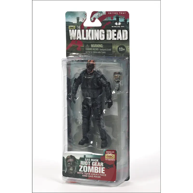 The Walking Dead TV Series 4 Riot Gear Gas Mask Zombie Action Figure