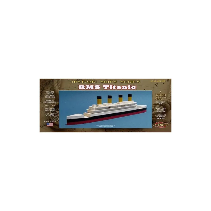 RMS Titanic Wood Model Kit AMC7002