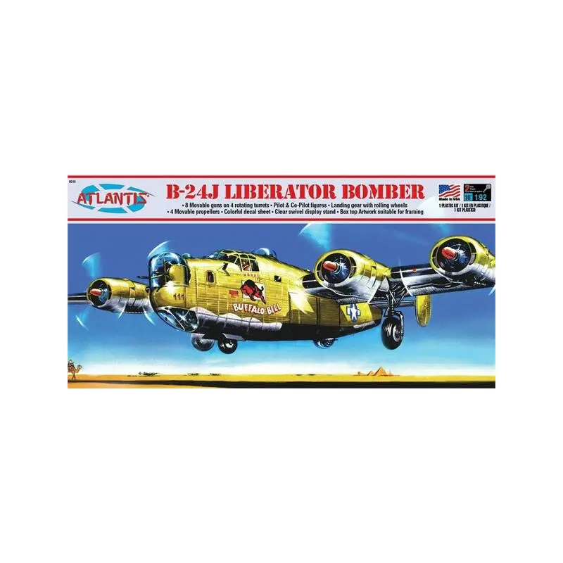 B-24J Liberator Bomber Buffalo Bill Plastic Model Kit 1/92