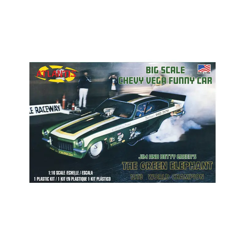 Green Elephant Chevy Vega Funny Car 1/16 Model Kit