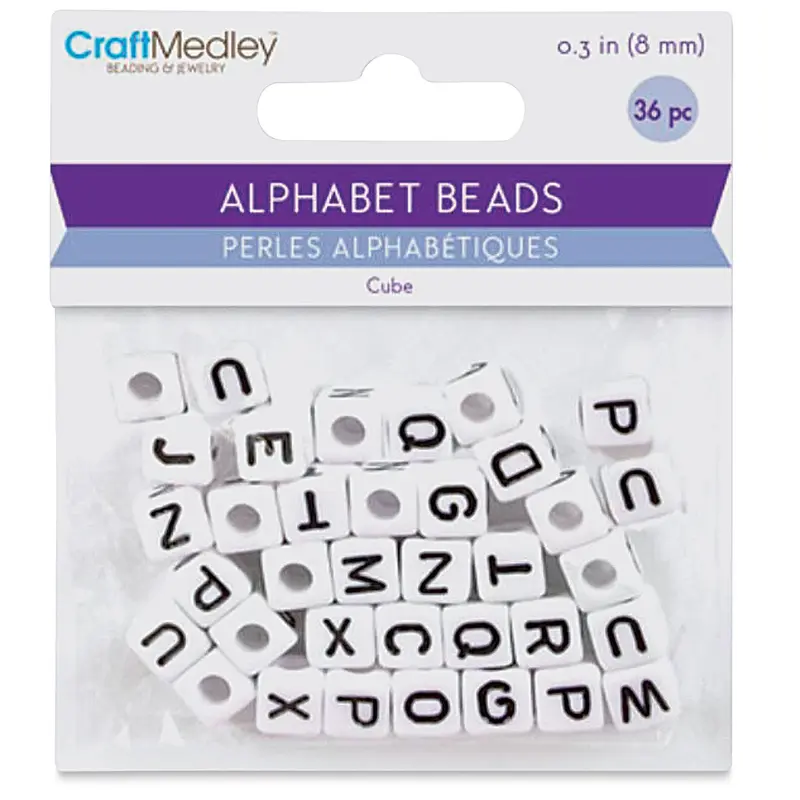Craft Medley Alphabet Beads