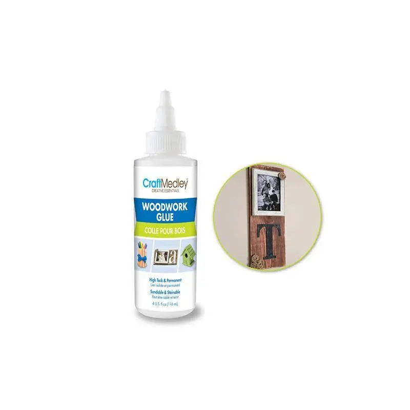 Craft Medley Glue: 4oz Woodwork Glue High Tack Sandable/Stainable