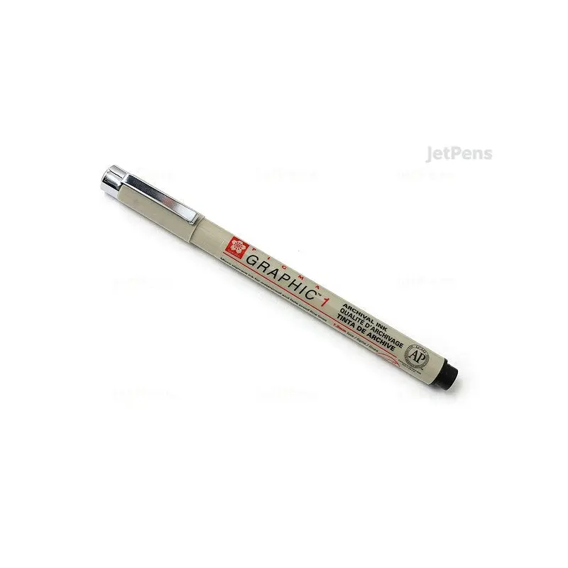 Sakura Pigma Graphic Pen - 1.0 mm - Black Ink