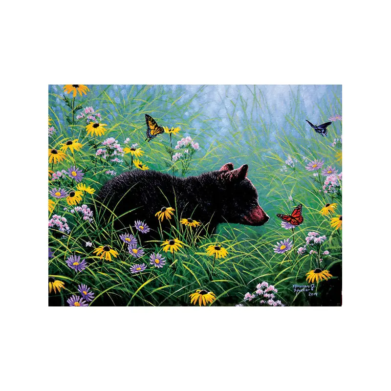Sunsout 500pc Puzzle - Black Bear and Butterflies
