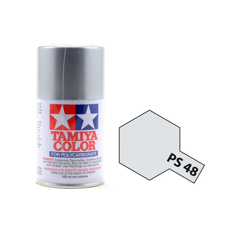 Tamiya Color Spray Paints  86048 PS-48 SEMI-GLOSS SILVER