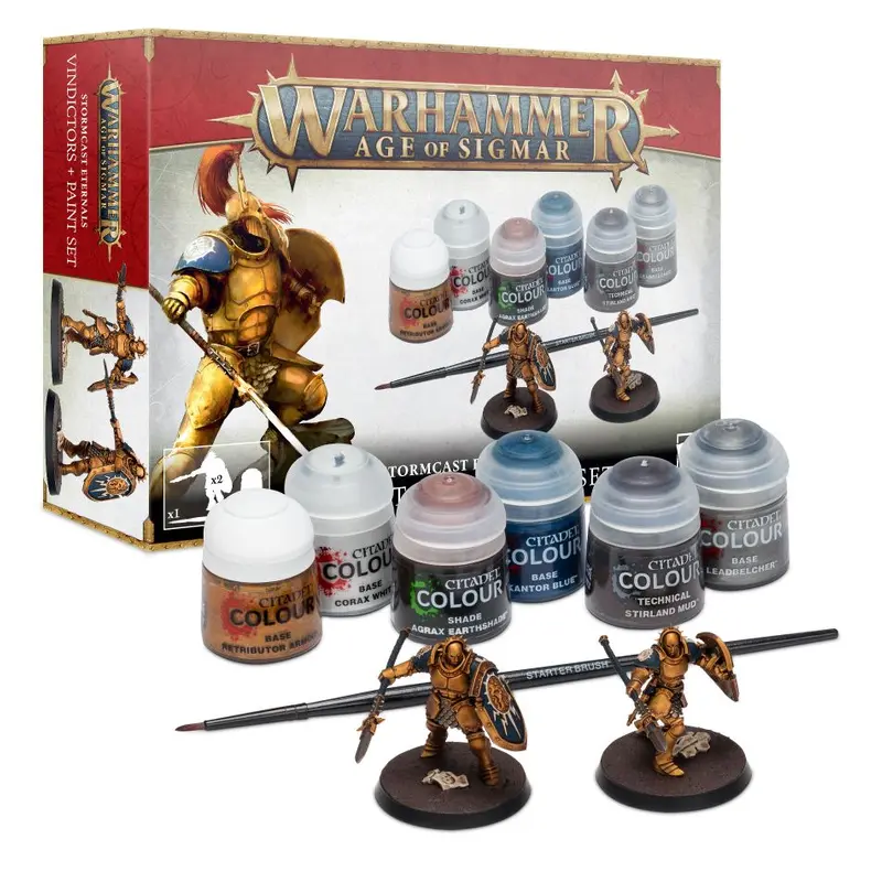 Warhammer Age of Sigmar: Stormcast Eternals Vindictors + Paints Set