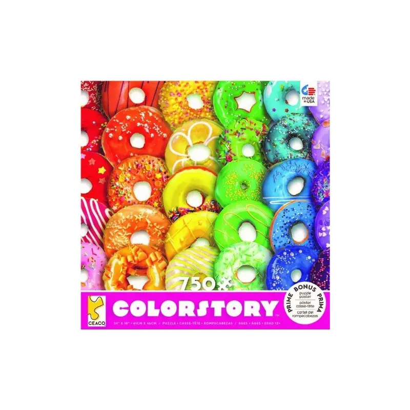 Ceaco Colorstory 750 Piece Puzzle Donuts