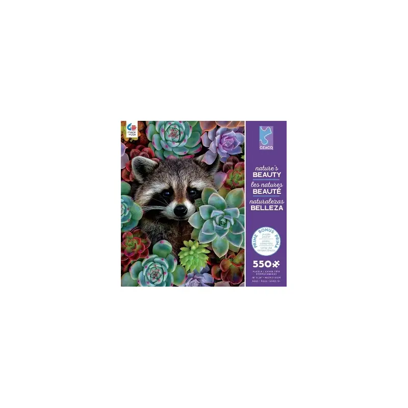 Ceaco Nature's Beauty: Racoon Jigsaw Puzzle - 550pc