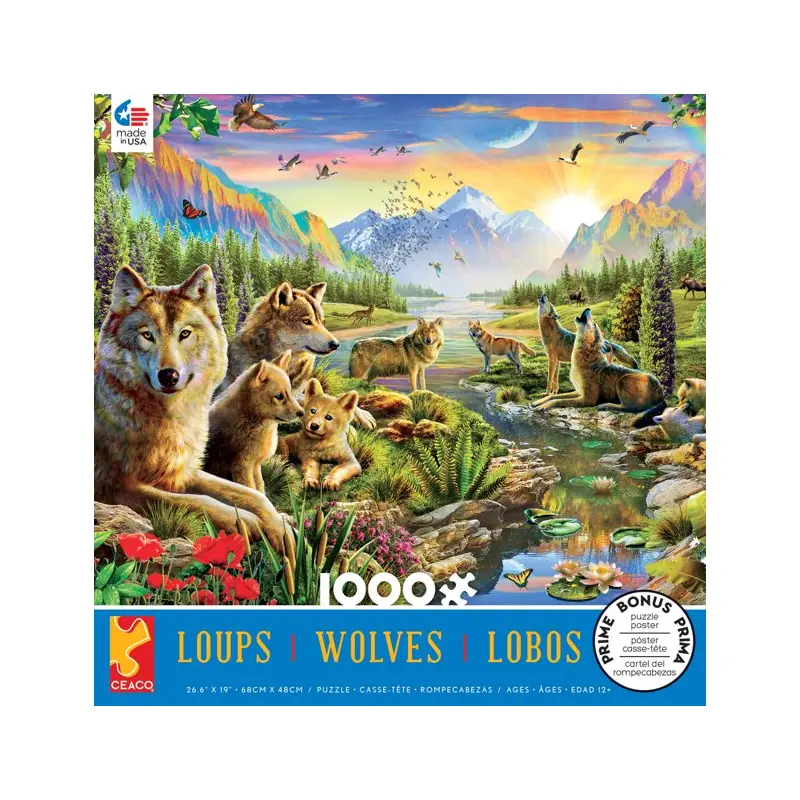Summer Wolf Family 1000pc Puzzle