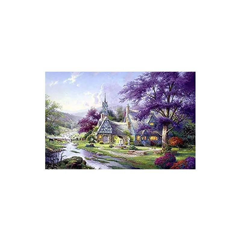 Thomas Kinkade Clocktower Cottage 1500 Pc PUZZLE