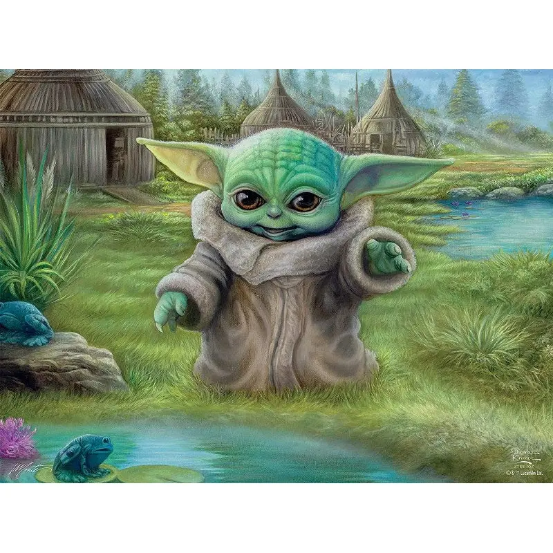 THOMAS KINKADE STUDIOS - STAR WARS MANDALORIAN - CHILD'S PLAY - 550 PIECE PUZZLE