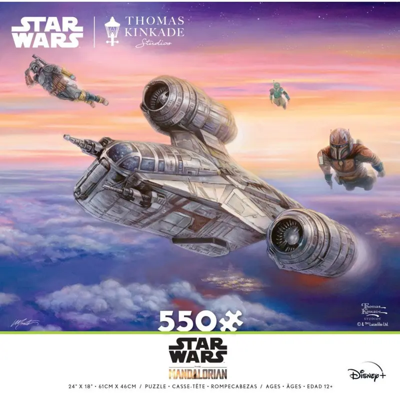THOMAS KINKADE STUDIOS - STAR WARS MANDALORIAN - THE ESCORT - 550 PIECE PUZZLE