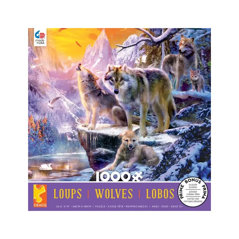 Winter Wolf Family 1000pc Puzzle