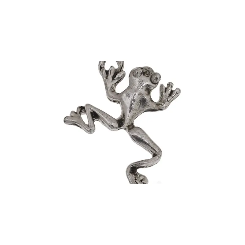 PENDANT-LEAPING FROG 20x18mm ANTIQUE SILVER LF/NF