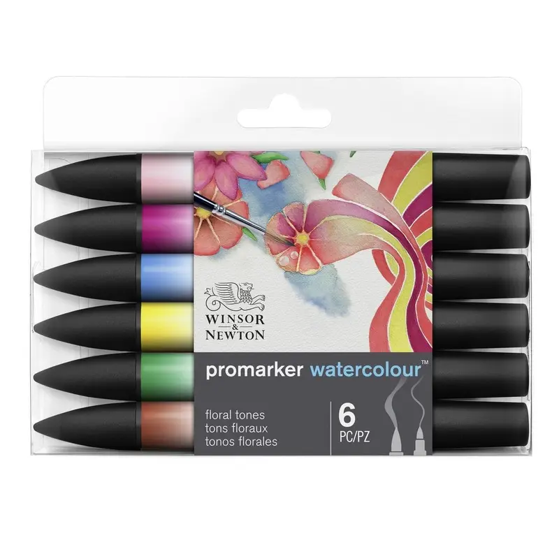 Promarker Watercolour Set, Floral Tones (6pc)