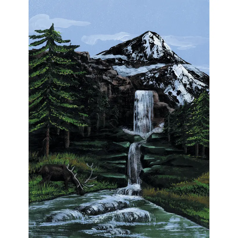 Painting By Number Artist Canvas Series, Small - Mountain Water