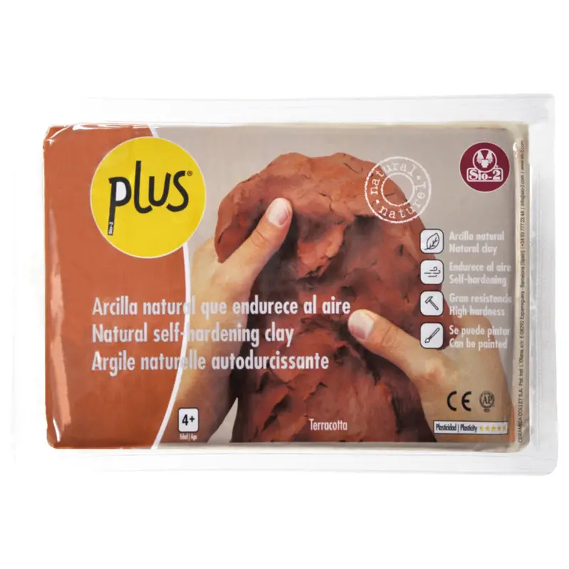 Sio-2 PLUS Natural Self-Hardening Clay, Terracotta - 2.2 lb (1 kg)