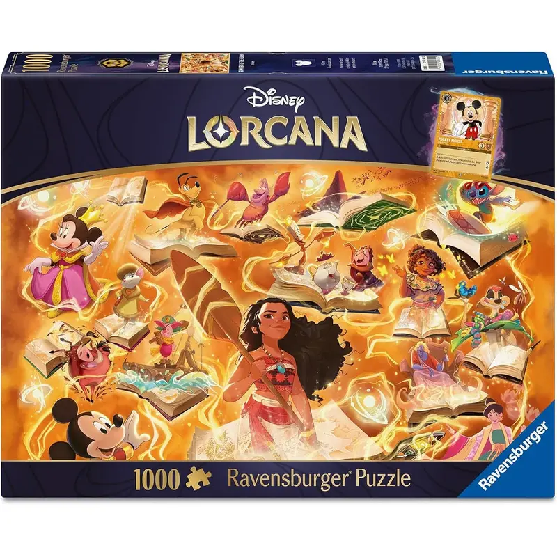 DISNEY LORCANA GLIMMERS OF THE REALM: AMBER 1000 PIECE PUZZLE