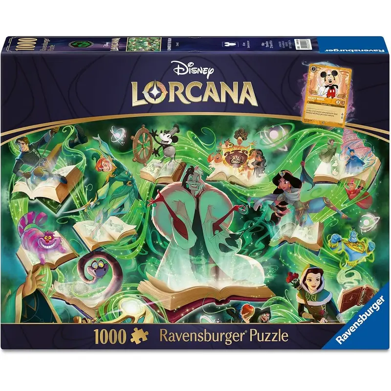 DISNEY LORCANA GLIMMERS OF THE REALM: EMERALD 1000 PIECE PUZZLE