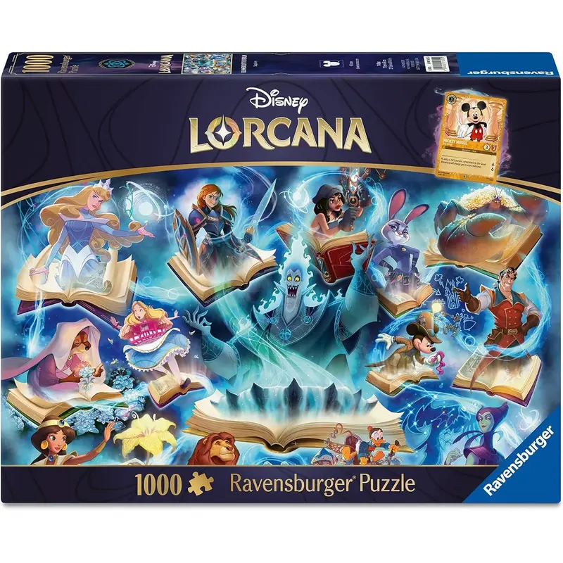 DISNEY LORCANA GLIMMERS OF THE REALM: SAPPHIRE 1000 PIECE PUZZLE