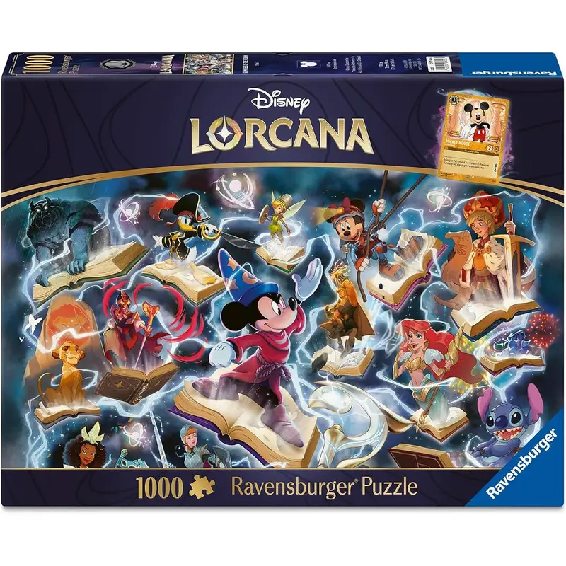DISNEY LORCANA GLIMMERS OF THE REALM: STEEL 1000 PIECE PUZZLE